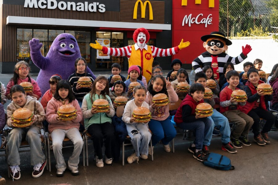McDonalds instala restaurant en el patio del colegio Barros Luco